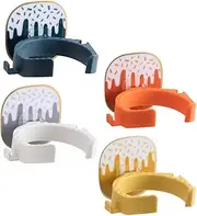 Ipetboom 4pcs No Punching Hair Dryer Bracket Wall-mounted Dryer Holder for Bathroom Storage Rack