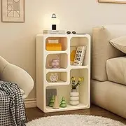 Aocloud White Nightstand with Storage, Bedside Table with Open Shelf, Bed Side Cabinet for Bedroom Storage, Modern Side Table, End Table, for Bedroom, Living Room, Dining Room