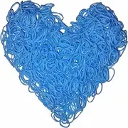 Yowamho 900 Light Blue Rubber Band with 24 S-clips and 1 Small Crochet, Elastic, Not Easy to Break.