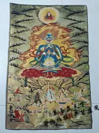 在飛比找樂天市場購物網優惠-尼泊爾唐卡刺繡畫 西藏佛像 金絲刺繡 鬼王畫像 唐卡佛像織錦