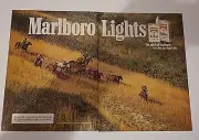 Marlboro Lights Cigarettes Print Ad 1982 Cowboys Horses