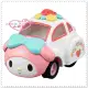 小花花日本精品♥Hello Kitty 美樂蒂 TAKARA TOMY 模型小汽車/玩具車 阿Q車粉花朵50102907