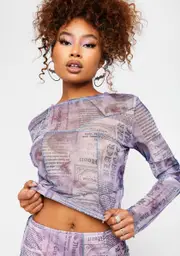 [HOROSCOPEZ] Ask For The Moon Mesh Top