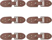 FINGERINSPIRE Leather Sew On Toggle Clasps PU Leather Snap Closure Sew On Duffle Coat Buckle Metal Leather Clasp Replacement Toggle Clasp for Coat Jacket DIY Crafts