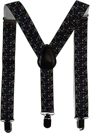 [Zasel] Boys Adjustable Coloured Skulls Patterned Suspenders Black, Pink, White, Green, Blue, Purple