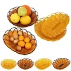 Woven Food Plate Plastic Fruit Basket New Food Storage Breakfast Cake Snack