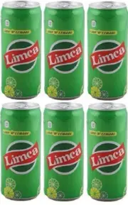 6 Cans Limca Lime And Lemon Indian Drink 300ml Each Can Soft Drink