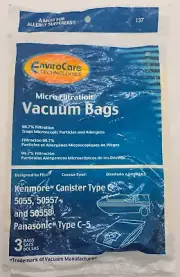 Vacuum Bags EnviroCare Technologies Type C NUMBER 137 Micro Filtration