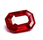 BURMA Pigeon Blood Red Ruby Certified Loose Gemstone Emerald Cut 20 CT
