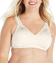 [Playtex] Women's 18 Hour Ultimate Lift and Support Wire Free Bra, Mother of Pearl, 38DD