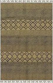 CASAVANI Indian Primium Quality Kilim Rug 3 Square Rug Hand Braided Rug Hand Block Printed Hand Woven Rug Blue Black Tassel Jute Rug Indoor Outdoor Use Flatweave Rug Kitchen Terrace Yoga mat