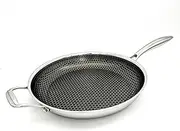 [Cooksy] 12 Inch Honeycomb Surface Hybrid Stainless Steel Frying Pan