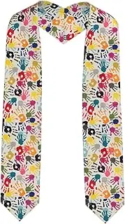 [SKKNT] Hand Print Print Graduation Shawl Stole For Academic Commencements Honor Sash Congratulations Gift