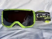 Giro Revolt SnowGoggles, Green Syndrome, Vivid Jet Black/Bonus Clear