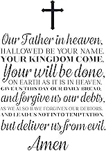Fabric Panel 14"x14" Lord's Prayer Scripture 100% Cotton Quilting Sewing Panel Square S505