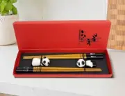 Bamboo Chopsticks Set With Panda Holders