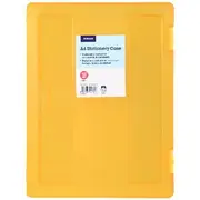 J.Burrows Stationery Case A4 Clip Closure Orange