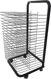 Classroom Art Drying Rack,Oil Painting Rack Art,for Childcare Centers and Art Classes,Art Classroom or Studio,25 Shelves