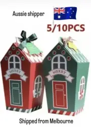10X Christmas Candy Cookie Boxes Bakery Gift Boxes Cupcake Muffin Cake Box Case