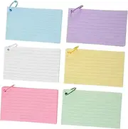 VILLFUL 1 Set Index Cards with Holes Punched Blank Flash Cards for Note Taking and Organizing for Office and Study Use
