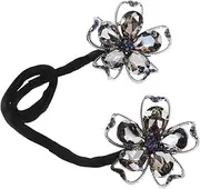 SAFIGLE Rhinestone Flower Hair Bun Maker Crystal Hairstyle Shaper Durable Twisting Tool for Hair Accessory for Chignons and Bridal Styles