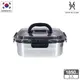 韓國JVR 可冷凍晶透上蓋手提不鏽鋼保鮮盒-方形1850ml
