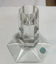 Tiffany Frank Lloyd Wright Crystal Candlestick Holder w/Sticker Never Used!