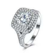 Zircon Platinum Anniversary Gift Wedding Finger Rings EIGHT SIZE