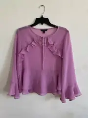 Women’s Banana Republic Sheer Chiffon Ruffle Blouse - Size XS