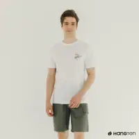 在飛比找momo購物網優惠-【Hang Ten】男裝-有機棉衝浪手勢印花短袖T恤(白)