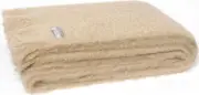 Masterweave Windermere Mohair Throw Rug Blanket - Paper