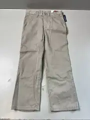 IZOD Boy School Unifor Khaki Pants Flat Front Stretch Adjustable Waistband 7