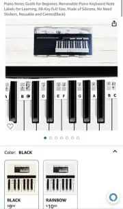 Removable Piano Keyboard Note Labels for 88 Key Full Size Silicone Reusable
