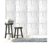 12Pcs 3D Wall Panels 50x50cm DIY Waterproof Scratchproof Home Decor Easy Install