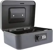 Burg Wachter 8" Money 5020 Combination Lock Cash Box - Black