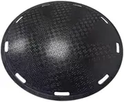 Generic Korean BBQ Grill Pan Barbecue Portable Hot Plate Practical Stainless Steel Household Griddle Pan Barbecue Plate for Camping, 33cm