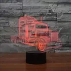 7-Color Change 3D Illusion Table Lamp Truck LED Night Light With Remote Control