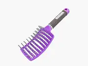 Curved Vented Hair Brush,Vent Brush, Styling for Thick Long Hair, Detangling Massage Brush for Women or Men, Fast Drying Blow Dryer Brush Wet/Dry (Blue)