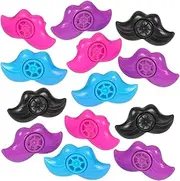 ArtCreativity Mustache Lip Whistles for Kids, Bulk Pack of 48, Durable Plastic Noise Maker Party Whistles, Bright Assorted Colors, Birthday Party Favors, Goodie Bag Fillers, Treasure Box Prizes