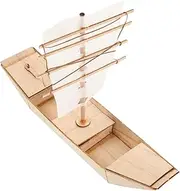 ERINGOGO Build Your Own Self-propelled Ship Model Wooden Puzzle Boat Kit Educational Toy for Boys and Girls