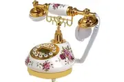 Telephone Antique Landline Telephone with Call ID Date Clock Adjust Ring Without Battery Classical Phone for Home Office Home Decoration