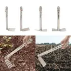 Gardening Hand Tiller Tool Stainless Steel Versatile for Weeding Digging