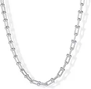 [PAVOI] 14K Gold Plated Chunky Chain Necklaces for Women | Gold Statement Link Chain Necklace | Bold Oval Link Barbell Links Paperclip Chains