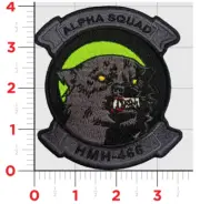 MARINE CORPS HMH-466 WOLFPACK ALPHA SQUAD HOOK & LOOP EMBROIDERED PATCH