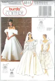 Sealed Burda 4815 Bridal Gown Bridesmaid Dress 8 10 12 14 16 18 Sew Pattern