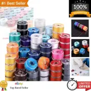 144 Piece Prewound Sewing Thread Set - 24 Colors, Polyester Filament, Size A