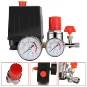 90⊕120PSI Air Compressor Pressure Switch Valve Manifold Regulator Gauges ▨☈