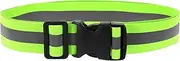 Elastic Reflective Running Belt High-Visibility Elastic Night Safety Waist Belt Band for Sport Running Cycling Jogging Walking Yellow