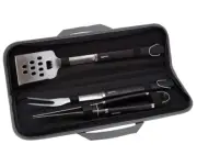 Amazon Basics 3-Piece BBQ Tool Set with Carry Case