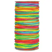 2mm Elastic Cord, 328 Feet Colorful Stretchy String for Bracelet, Necklace, J...